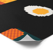 Lebensmittel nahtlos pixel art muster,gewebe textu poster (Ecke)