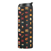 Lebensmittel nahtlos pixel art muster,gewebe textu thermosbecher (Nach links gedreht)