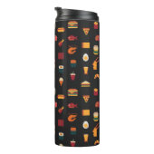 Lebensmittel nahtlos pixel art muster,gewebe textu thermosbecher (Nach rechts gedreht)