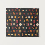 Lebensmittel nahtlos pixel art muster,gewebe textu wandteppich (Vorderseite (Horizontal))