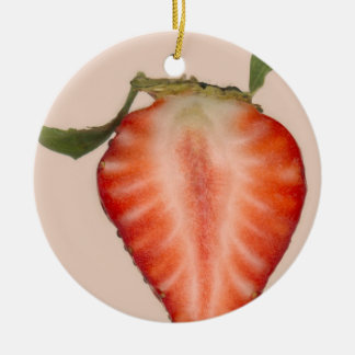 Lebensmittel - Obst - Erdbeerzittel Keramik Ornament
