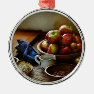 Lebensmittel - Obst - Frühstücksbereit Silbernes Ornament