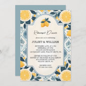 Lebensmittel Obst Limon Lemon Militärische Probe A Einladung (Vorne/Hinten)