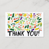 Lebensmittel Obst Veggies farbenfroh Vielen Dank b Visitenkarte (Vorderseite)