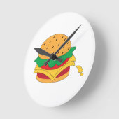 Lebensmittel ohne Diät Runde Wanduhr (Winkel)