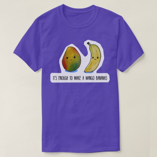 Lebensmittel Puff genug, um eine Mango-Banane zu m T-Shirt (Design vorne)