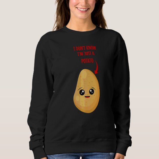 Lebensmittel Puff Vegan Potato 1 Sweatshirt (Vorderseite)