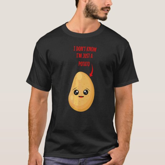 Lebensmittel Puff Vegan Potato 1 T-Shirt (Vorderseite)