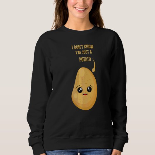 Lebensmittel Puff Vegan Potato Sweatshirt (Vorderseite)