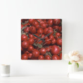 Lebensmittel Quadratische Wanduhr (Zuhause)