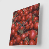 Lebensmittel Quadratische Wanduhr (Winkel)