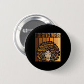 Lebensmittel-Service-Mitarbeiter Afro-Afrikanische Button (Vorne & Hinten)