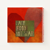 Lebensmittel statt Krieg Notizblock (Rückseite)