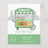 Lebensmittel-Straße Donuts Flyer (Vorne)