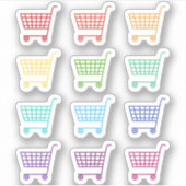 Lebensmittel Tag Einkaufskorb Bujo Planer Kalender Aufkleber (Vorderseite)