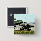 Lebensmittel- und Wassermengen werden in Luft geli Button (Vorne & Hinten)