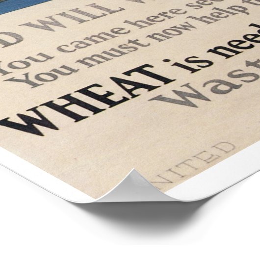 Lebensmittel werden den Krieg gewinnen Poster (Ecke)