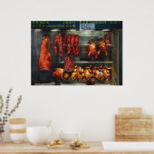 Lebensmittel - zum Verkauf bestimmtes Fleisch Poster (Küche)