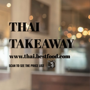 Lebensmittelabholfenster Folien Transparent Fensteraufkleber