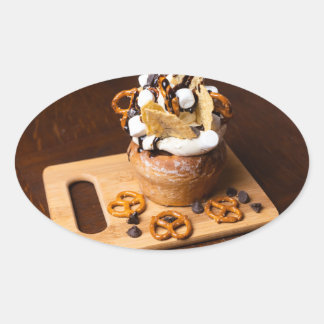 Lebensmittelaufkleber für Verpackungen Ovaler Aufkleber