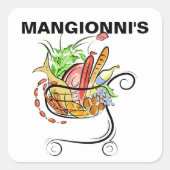 Lebensmittelaufkleber Quadratischer Aufkleber (Vorderseite)