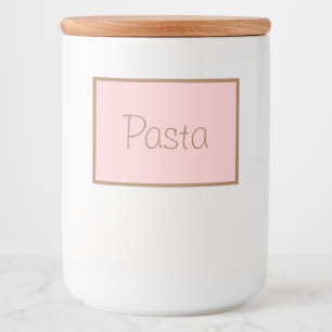 Lebensmittelbehälter-Dosenetikett Pasta Lebensmitteletikett