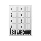 Lebensmitteleinkaufs-Checkliste Notizblock (Rotiert)