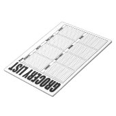 Lebensmitteleinkaufs-Checkliste Notizblock (angewinkelt)