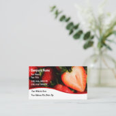 LebensmittelErdbeeren Business Cards Visitenkarte (Stehend Vorderseite)