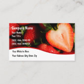 LebensmittelErdbeeren Business Cards Visitenkarte (Vorderseite)