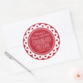 Lebensmitteletikett für Erdbeerkonserven oder Konf Runder Aufkleber (Umschlag)