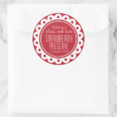 Lebensmitteletikett für Erdbeerkonserven oder Konf Runder Aufkleber (Tasche)