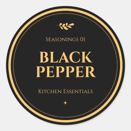 Lebensmitteletiketten, Etiketten für Gläser, Marki Runder Aufkleber (Vorderseite)