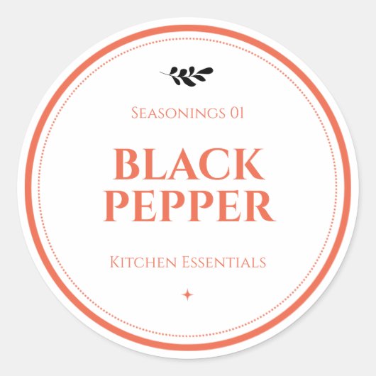 Lebensmitteletiketten, Etiketten für Gläser, Marki Runder Aufkleber (Vorderseite)