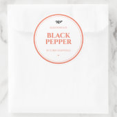 Lebensmitteletiketten, Etiketten für Gläser, Marki Runder Aufkleber (Tasche)