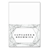 Lebensmitteletiketten mit weißem und schwarzem geo tischnummer (Vorderseite)