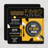 Lebensmittelfestival Zeitgenössischer Flyer Einladung (Vorne/Hinten)