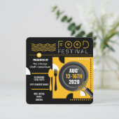 Lebensmittelfestival Zeitgenössischer Flyer Einladung (Stehend Vorderseite)