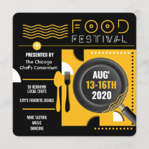 Lebensmittelfestival Zeitgenössischer Flyer