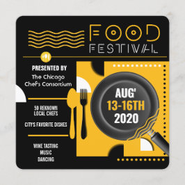 Lebensmittelfestival Zeitgenössischer Flyer Einladung