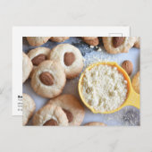 Lebensmittelfotografie Almond Nancy Macaron Cookie Postkarte (Vorne/Hinten)