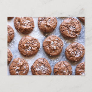 Lebensmittelfotografie Brownie Sea Salt Cookies Postkarte