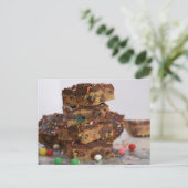 Lebensmittelfotografie Chocolate Chip Cookie Bars Postkarte (Stehend Vorderseite)