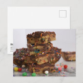 Lebensmittelfotografie Chocolate Chip Cookie Bars Postkarte (Vorne/Hinten)