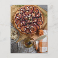 Lebensmittelfotografie Frangipane Plum Honey Tart