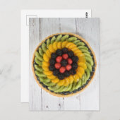 Lebensmittelfotografie Frischobst Tart aux Frucht Postkarte (Vorne/Hinten)