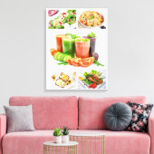 Lebensmittelfotografie - gesunde Mahlzeiten Leinwanddruck (Insitu (Wohnzimmer))