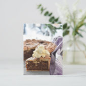 Lebensmittelfotografie Nusstorte Torte Pie Slice Postkarte (Stehend Vorderseite)