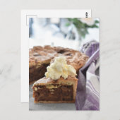Lebensmittelfotografie Nusstorte Torte Pie Slice Postkarte (Vorne/Hinten)
