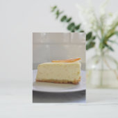 Lebensmittelfotografie Orange Cheesecake Cake Slic Postkarte (Stehend Vorderseite)